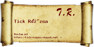 Tick Rózsa névjegykártya