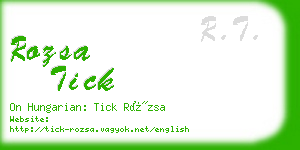 rozsa tick business card